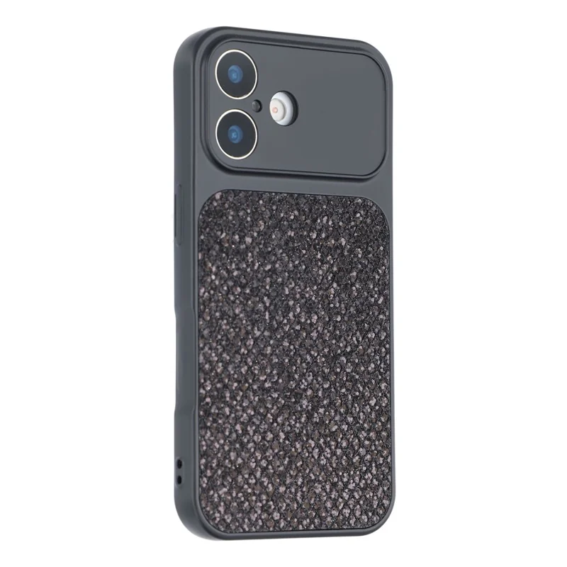 For iPhone 17 Case Diamond Glitter TPU Shockproof Cover - Black