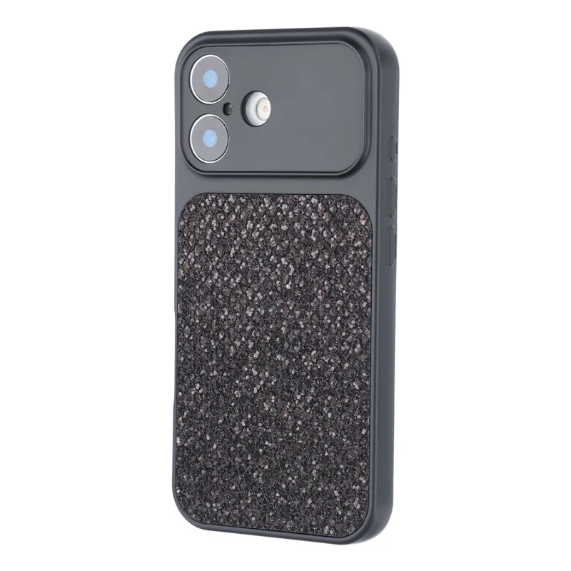 For iPhone 17 Case Diamond Glitter TPU Shockproof Cover - Black