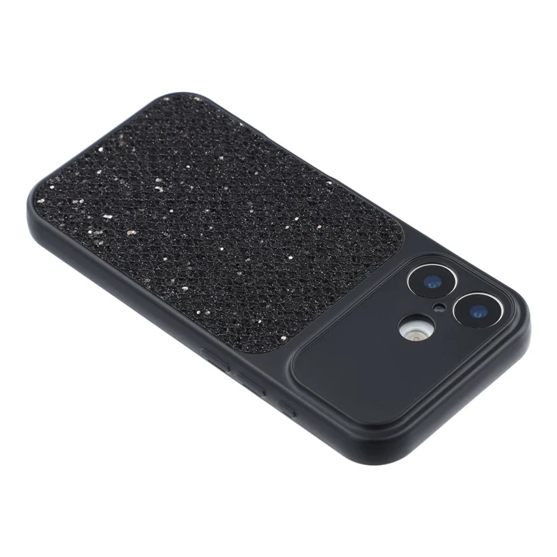 For iPhone 17 Case Diamond Glitter TPU Shockproof Cover - Black