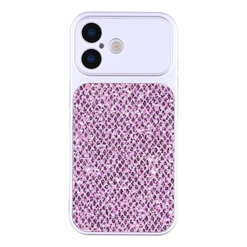 For iPhone 16 Case Diamond Glitter TPU Shockproof Cover - Purple