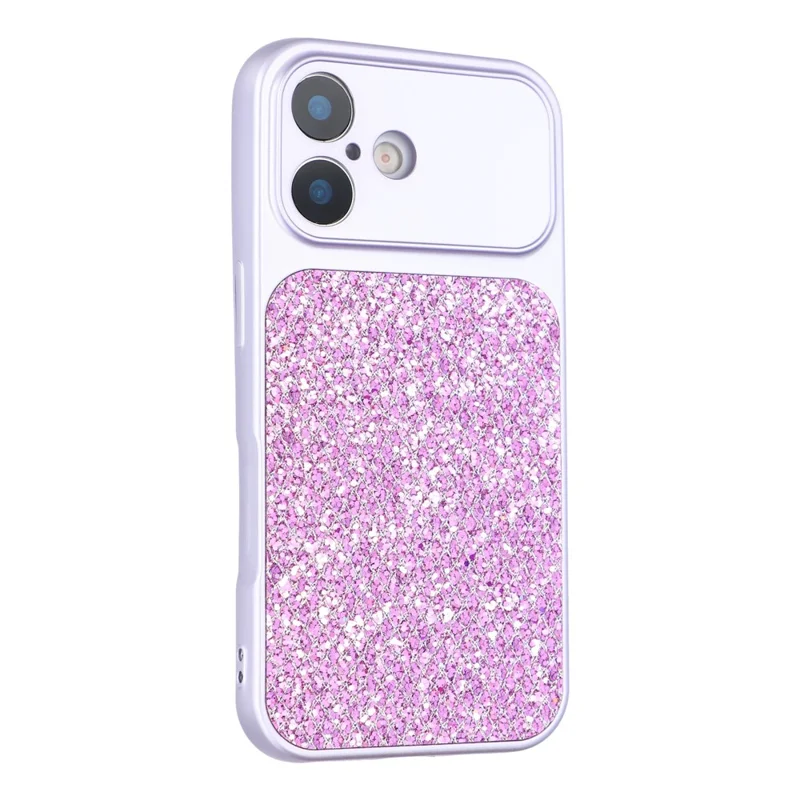For iPhone 16 Case Diamond Glitter TPU Shockproof Cover - Purple