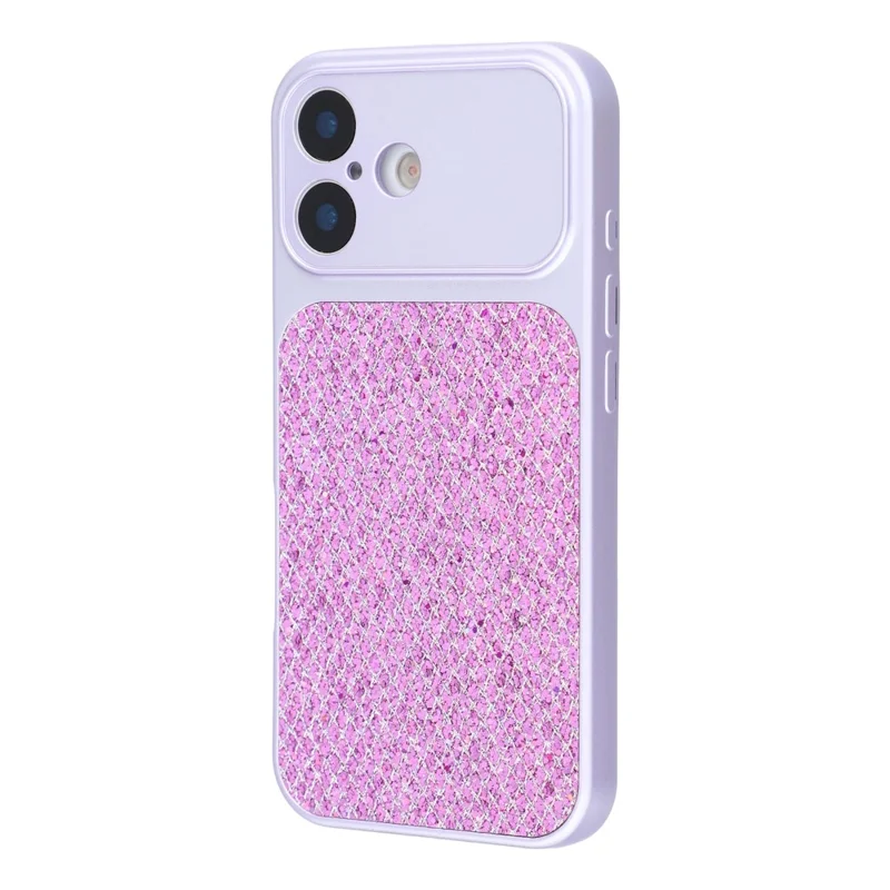 For iPhone 16 Case Diamond Glitter TPU Shockproof Cover - Purple