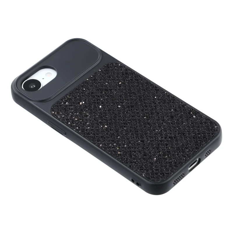 Case For iPhone 17e  /  16e Diamond Glitter TPU Shockproof Cover - Black
