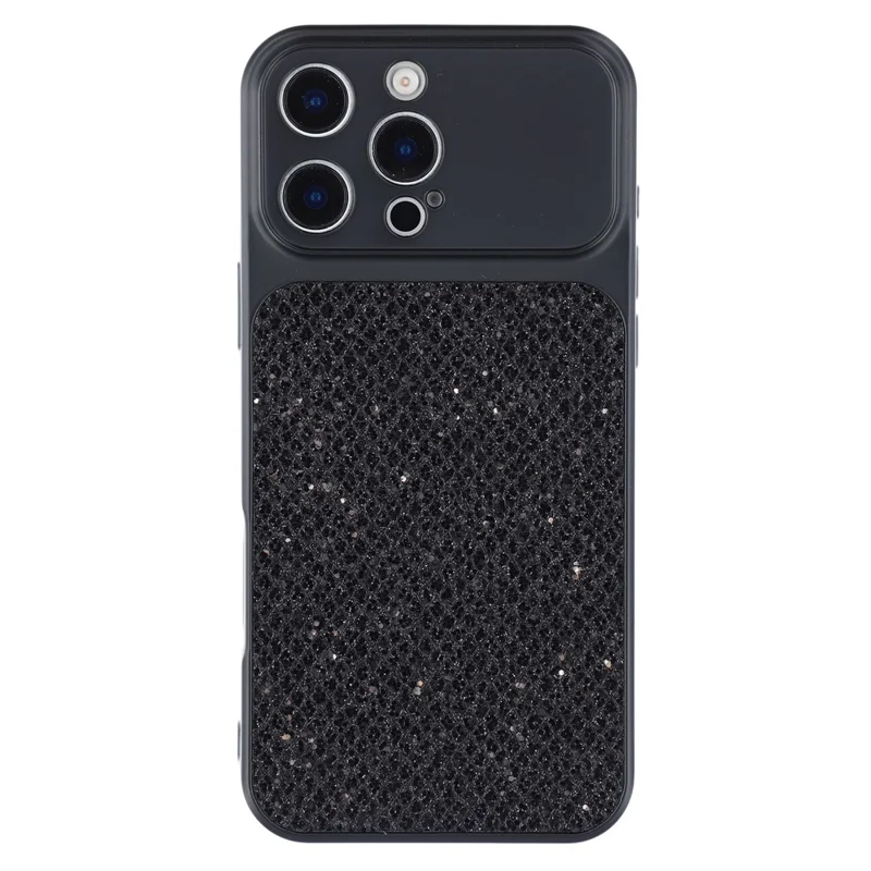 For iPhone 16 Pro Max Case Diamond Glitter TPU Shockproof Cover - Black