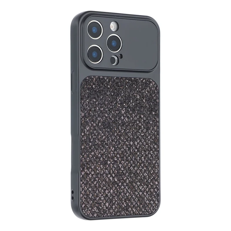 For iPhone 16 Pro Max Case Diamond Glitter TPU Shockproof Cover - Black