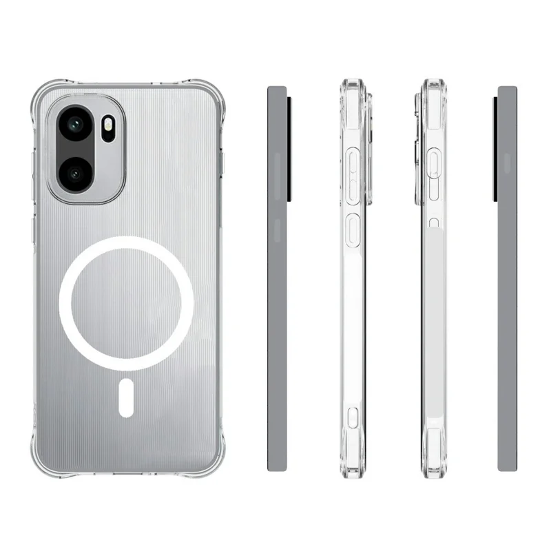Bulk Purchasing for OnePlus Ace 6 5G Magnetic Case TPU Anti-drop Phone Back Cover - Transparent