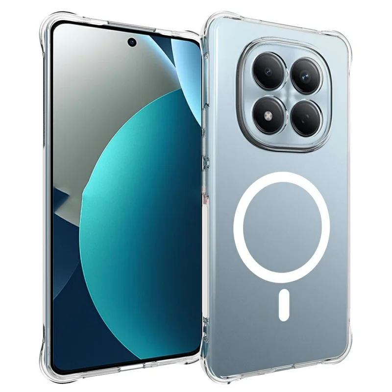 Bulk Purchasing for Xiaomi Redmi Note 15 Pro 4G (Global) Magnetic Case TPU Anti-drop Phone Back Cover - Transparent