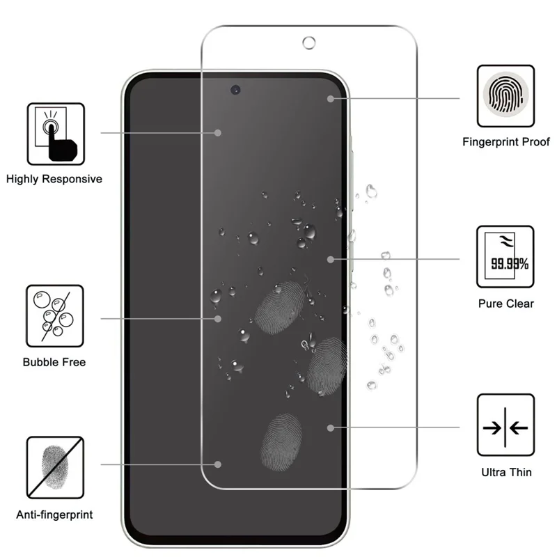 غطاء هاتف شفاف من مادة TPU مقاوم للخدوش لهاتف Samsung Galaxy A27 + واقي شاشة بحافة قوسية 2.5D