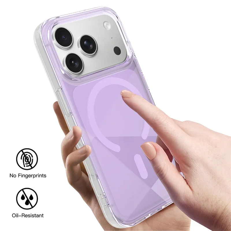For iPhone 17 Pro Max Case Compatible with MagSafe Neon Gradient TPU+PC Shockproof Phone Cover - Mist Pink