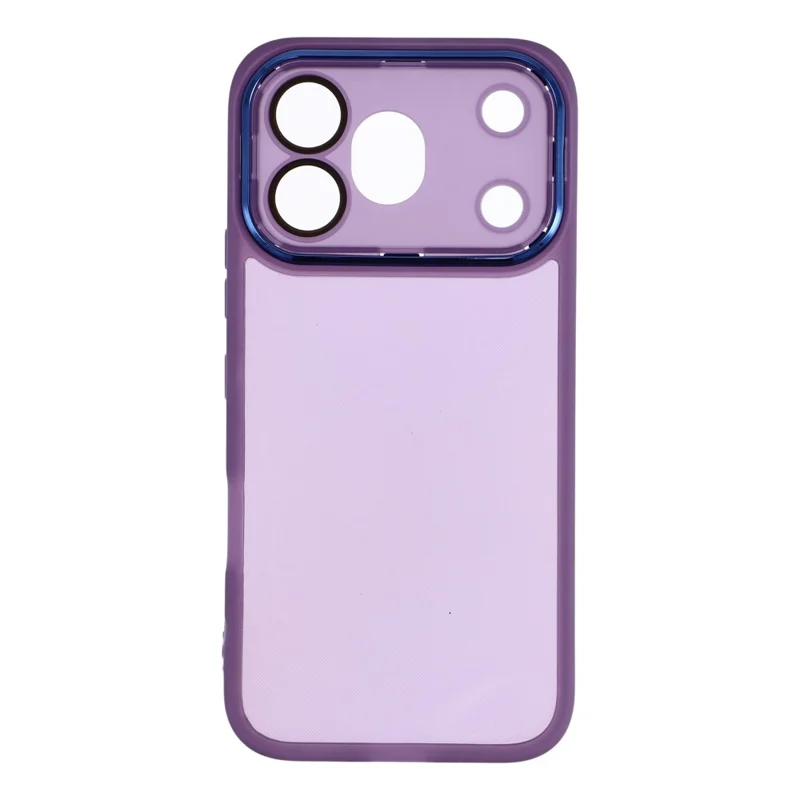 For Honor 600 Pro 5G Case Electroplated Camera Frame TPU Phone Cover - Transparent Purple