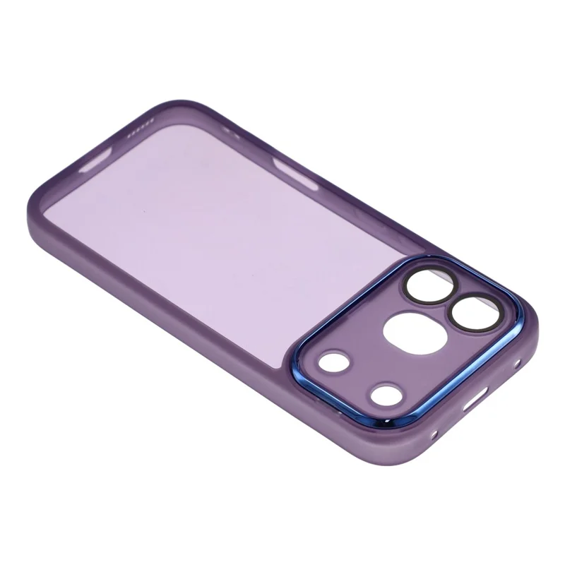 For Honor 600 Pro 5G Case Electroplated Camera Frame TPU Phone Cover - Transparent Purple