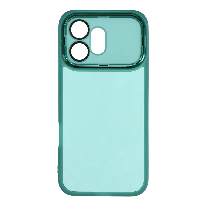 For Honor 600 5G Case Electroplated Camera Frame TPU Phone Cover - Transparent Army Green