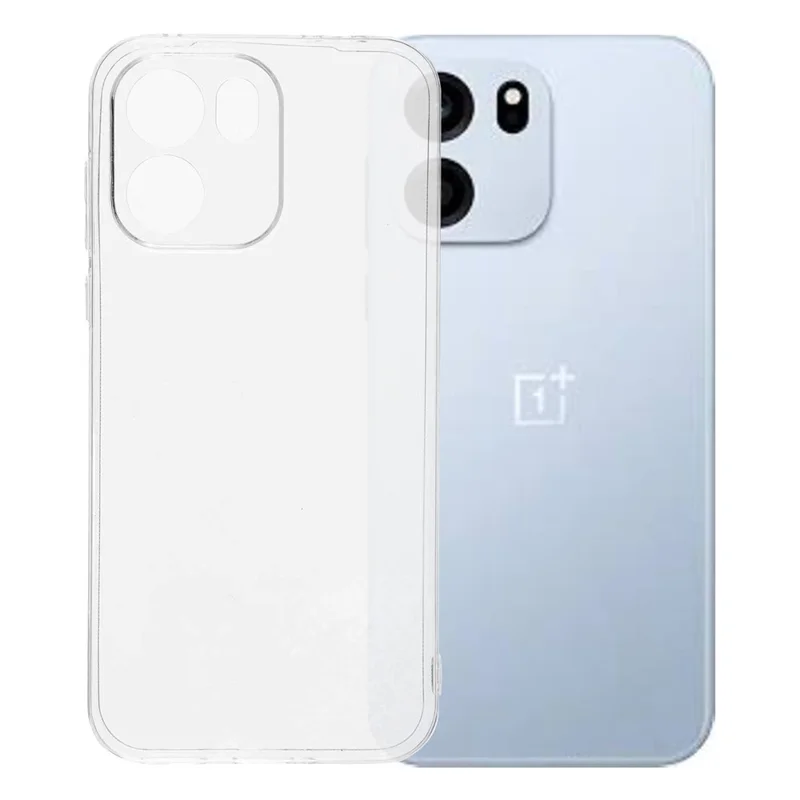 För OnePlus Turbo 6V 5G baklucka ultratunn flexibel TPU klar mobilskal - Transparent