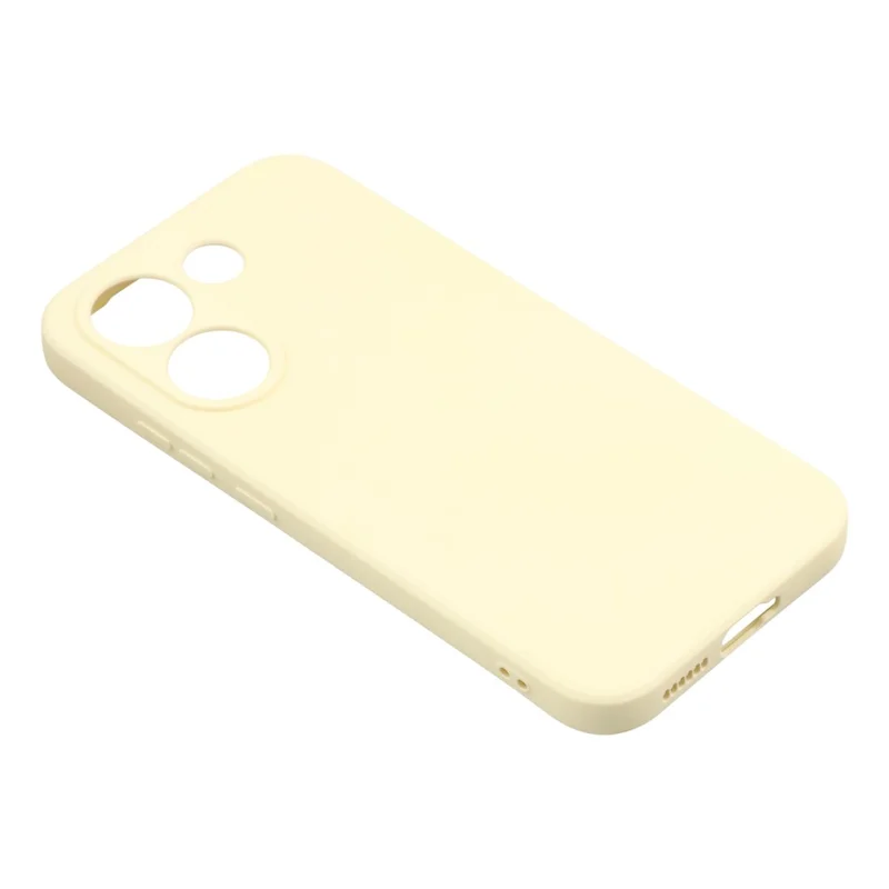 For Xiaomi Redmi Turbo 5 5G Case TPU Back Soft Anti-Scratch Fiber Lining Phone Cover - White