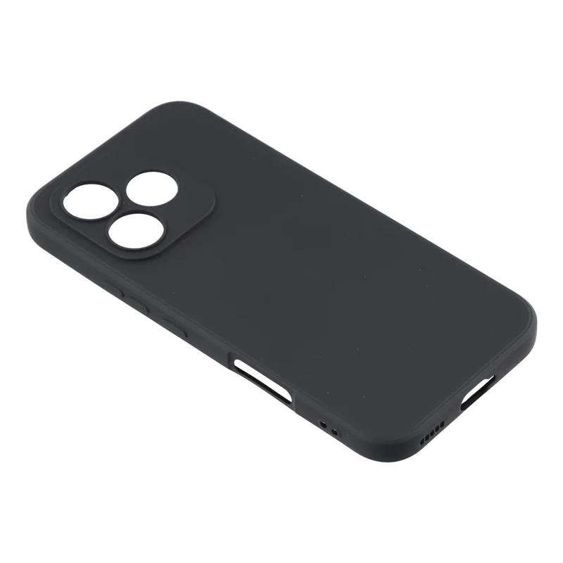 For Honor 600 Lite 5G Case TPU Back Soft Anti-Scratch Fiber Lining Phone Cover - Black