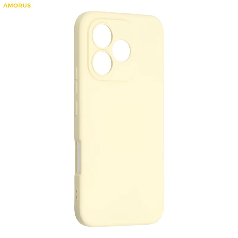 AMORUS For Honor 600 Lite 5G Case Precise Cutouts TPU Fiber Lining Shockproof Phone Cover - White
