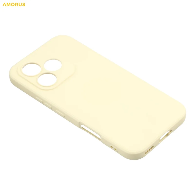 AMORUS For Honor 600 Lite 5G Case Precise Cutouts TPU Fiber Lining Shockproof Phone Cover - White