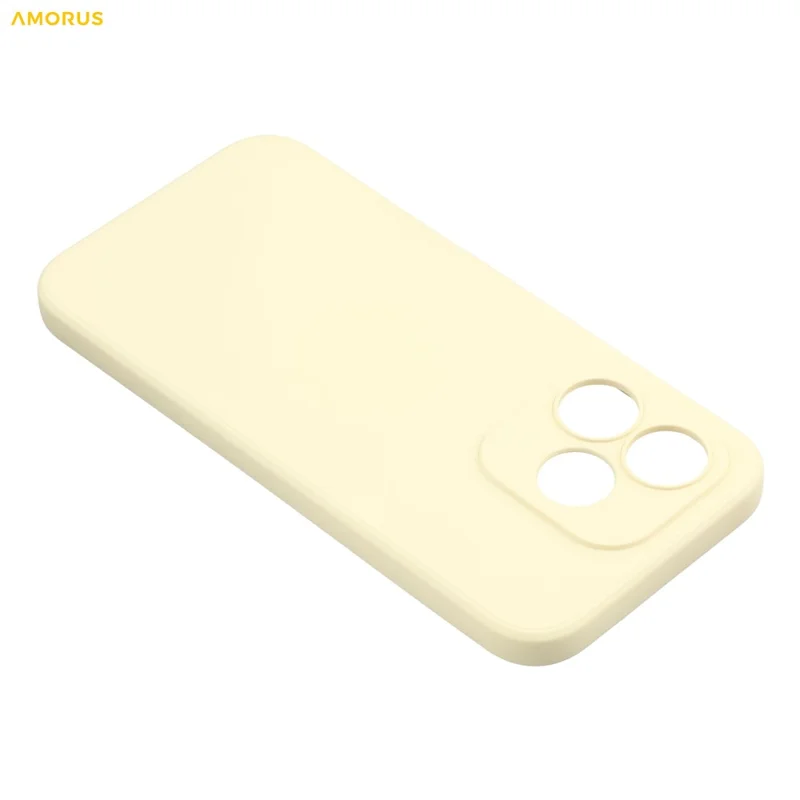 AMORUS For Honor 600 Lite 5G Case Precise Cutouts TPU Fiber Lining Shockproof Phone Cover - White