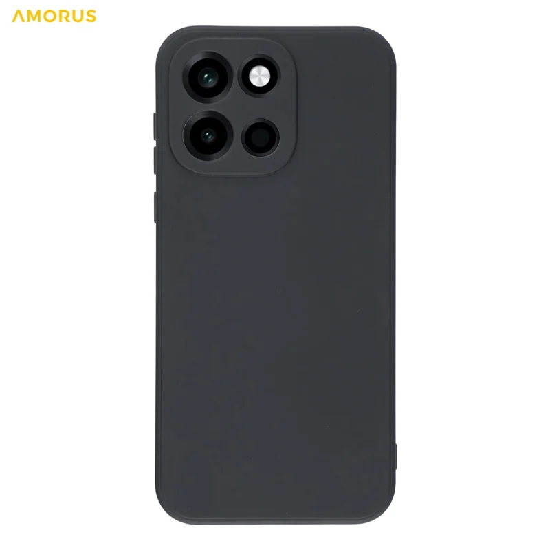 AMORUS For OnePlus Turbo 6 5G Case Precise Cutouts TPU Fiber Lining Shockproof Phone Cover - Black