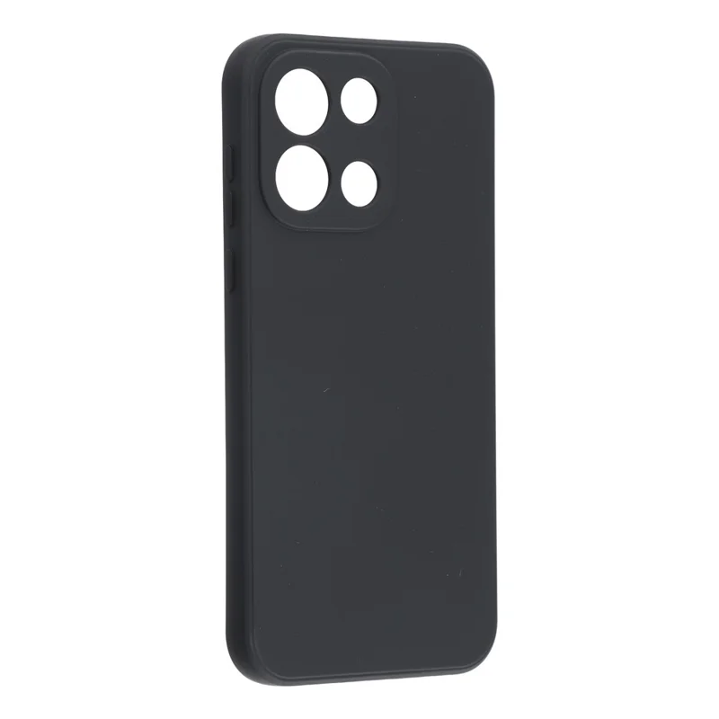 For OnePlus Turbo 6 5G Case TPU Back Soft Anti-Scratch Fiber Lining Phone Cover - Black
