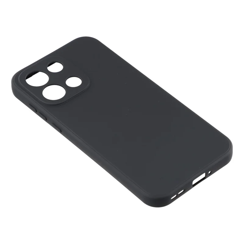 For OnePlus Turbo 6 5G Case TPU Back Soft Anti-Scratch Fiber Lining Phone Cover - Black