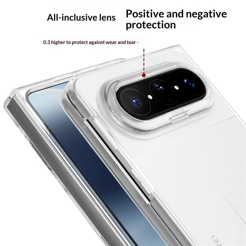 For Huawei Pura X Max Clear Case Anti-Drop Hard PC Phone Cover - Transparent
