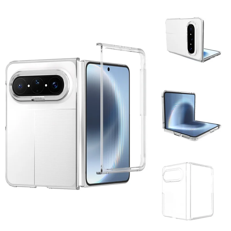For Huawei Pura X Max Clear Case Anti-Drop Hard PC Phone Cover - Transparent