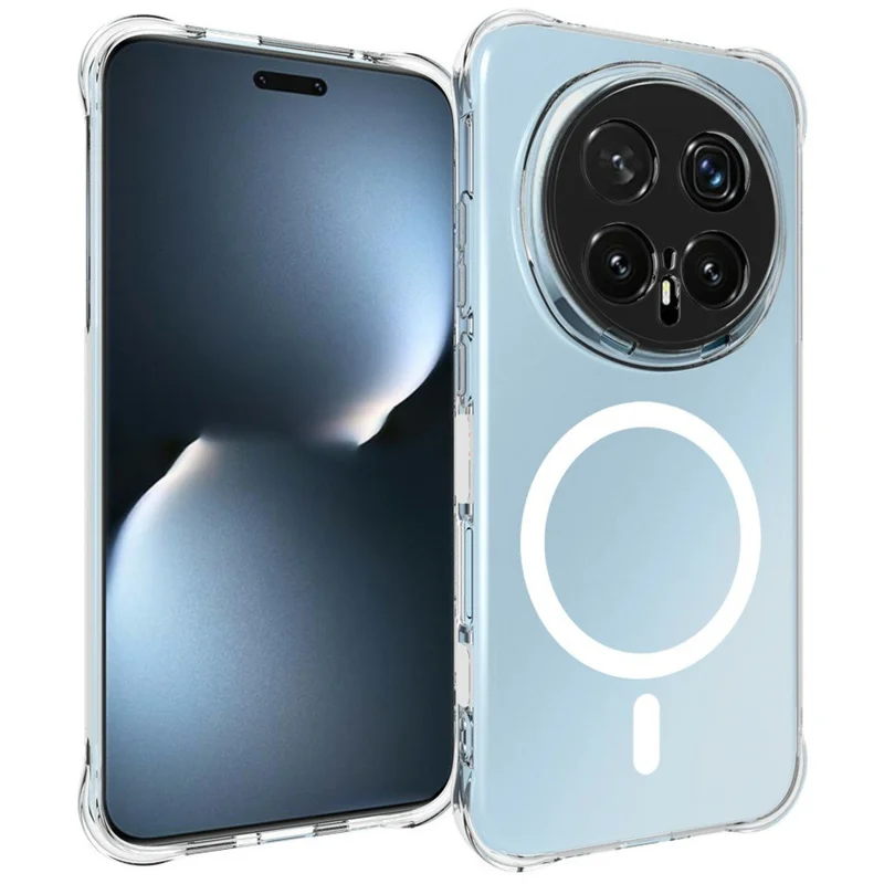 Engroskøb af Honor Magic8 Pro 5G magnetisk etui i TPU, anti-fald telefon bagdæksel – transparent