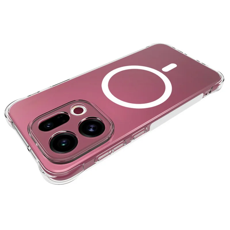 Bulk Purchasing for Oppo Find X9 5G Magnetic Case TPU Anti-drop Phone Back Cover - Transparent