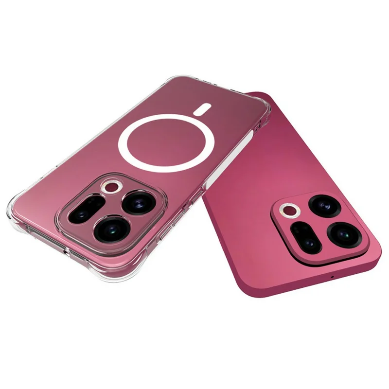 Bulk Purchasing for Oppo Find X9 5G Magnetic Case TPU Anti-drop Phone Back Cover - Transparent