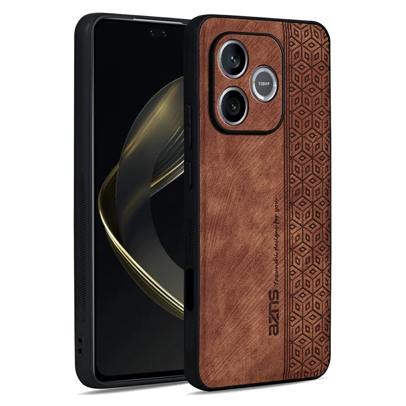 AZNS til Honor 600 Lite 5G Champion Edition Taske i PU-læder med TPU Beskyttelsesdæksel til Telefon - Brun
