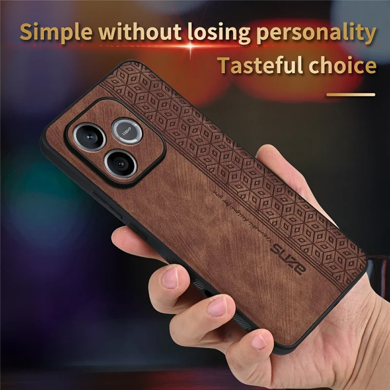 AZNS til Honor 600 Lite 5G Champion Edition Taske i PU-læder med TPU Beskyttelsesdæksel til Telefon - Brun