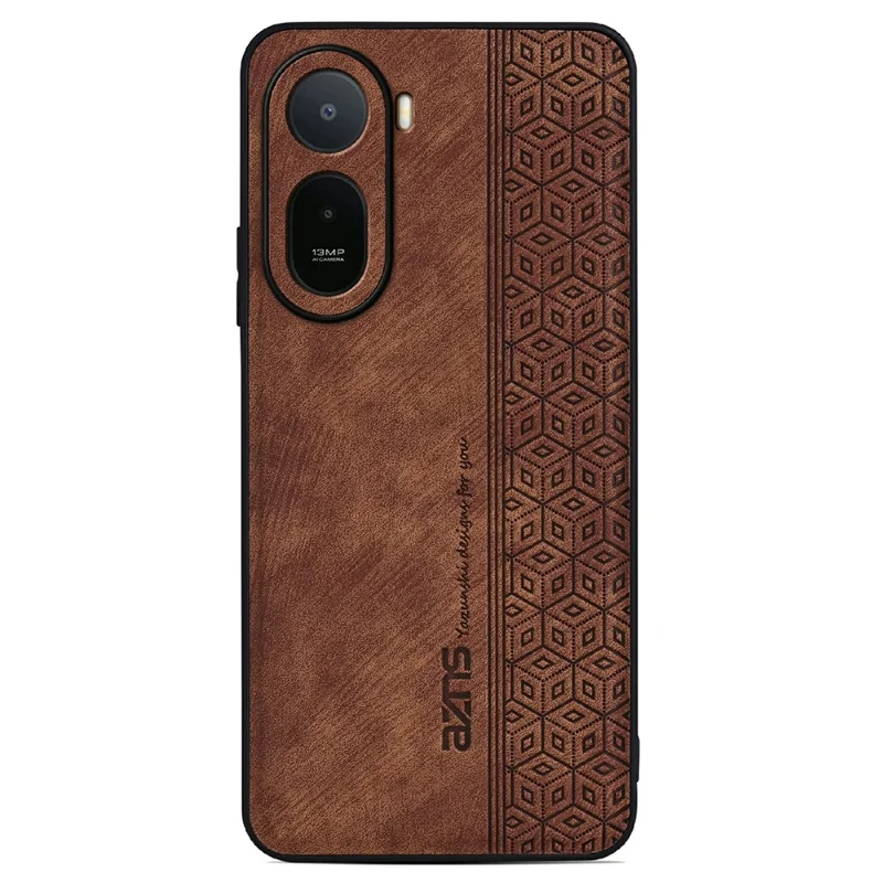 AZNS чехол для Xiaomi Redmi A7 Pro 4G / Poco C85x 5G, юбилейная версия, защитная крышка из искусственной кожи PU и ТПУ - коричневый