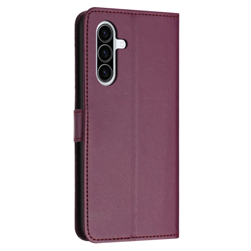 For Samsung Galaxy A27 5G Case Stand Wallet Leather Phone Cover with Strap - Purple