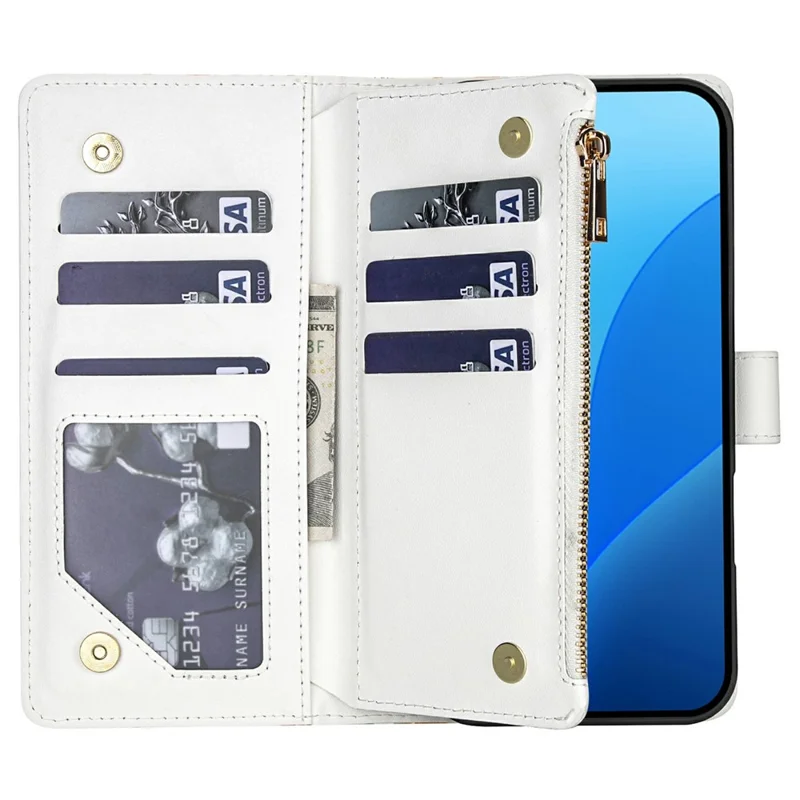 For Xiaomi Redmi Note 15 Pro 5G (Global) Leather Case with Wrist Strap   /   Shoulder Strap Rhombic Floral Pattern Zipper Wallet Phone Cover - A3