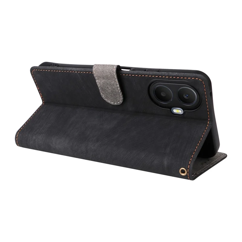 Custodia per TCL K70 5G Portafoglio RFID Blocking in Pelle PU con Supporto e Cinturino - Nero
