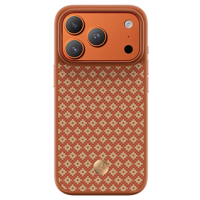 BENKS for iPhone 17 Pro Max Magnetic Case Aramid Fiber Shockproof Cover with Golden Badge Decor