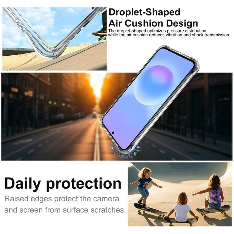 IMAK Für Samsung Galaxy A27 Hülle TPU Handyhülle Airbag Stoßfest Schutz - Transparent