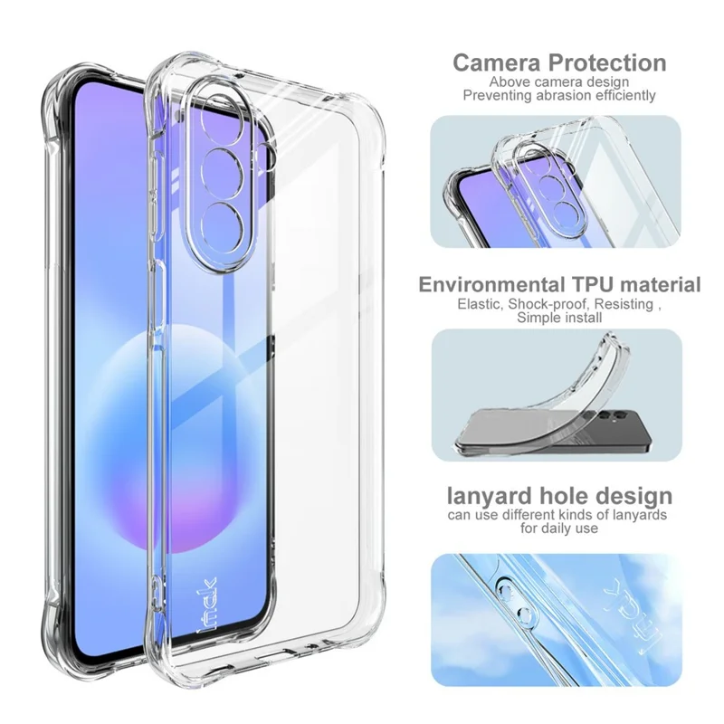 IMAK Für Samsung Galaxy A27 Hülle TPU Handyhülle Airbag Stoßfest Schutz - Transparent
