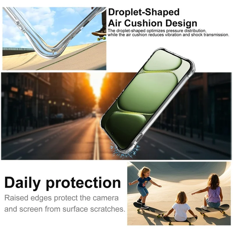 IMAK For OnePlus Nord 6 5G Case TPU Phone Cover Airbag Shockproof Protection - Transparent