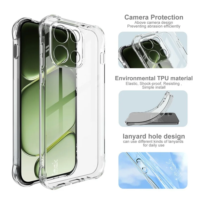 IMAK For OnePlus Nord 6 5G Case TPU Phone Cover Airbag Shockproof Protection - Transparent