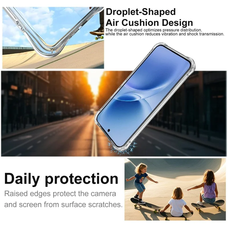 IMAK For vivo V70 FE 5G Case TPU Phone Cover Airbag Shockproof Protection - Transparent