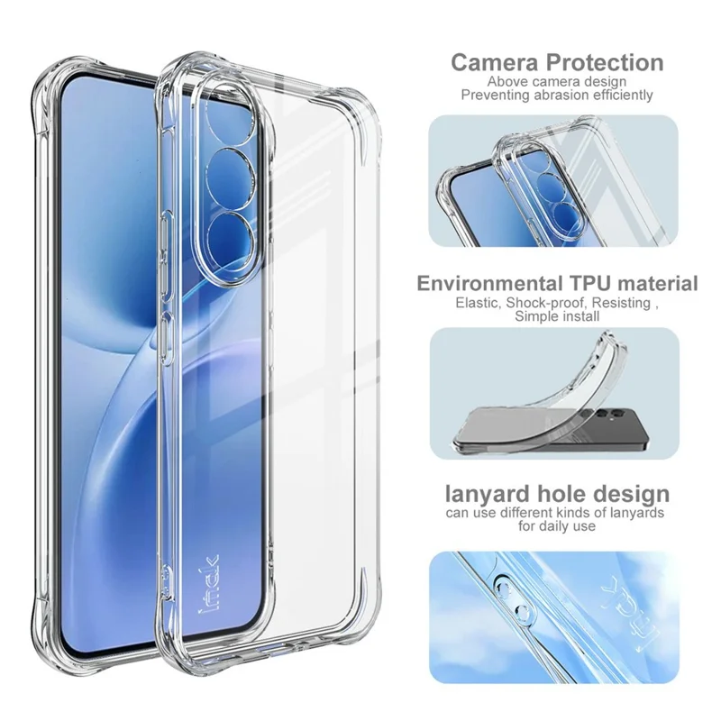 IMAK For vivo V70 FE 5G Case TPU Phone Cover Airbag Shockproof Protection - Transparent