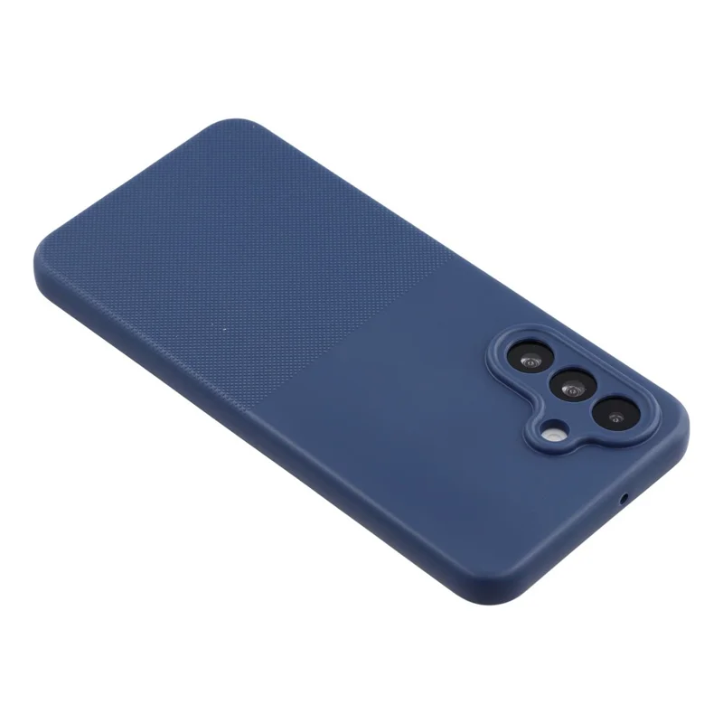 Phone Case For Samsung Galaxy A16 5G  /  4G Dotted Texture Fiber Lining TPU Shockproof Cover (Precise Cutouts) - Blue