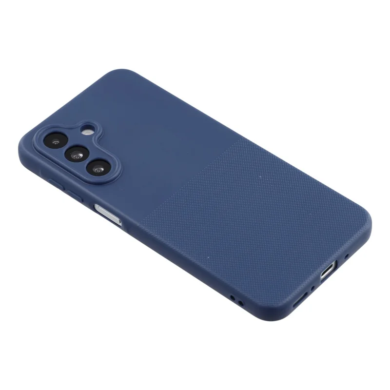 Phone Case For Samsung Galaxy A17 5G  /  4G Dotted Texture Fiber Lining TPU Shockproof Cover (Precise Cutouts) - Blue