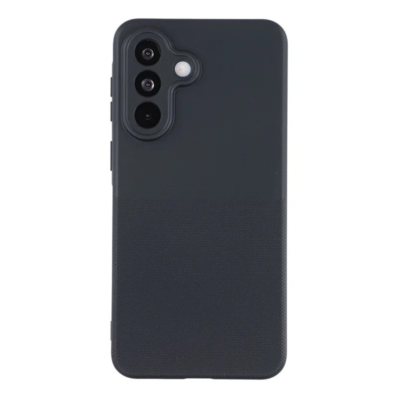 For Samsung Galaxy A35 5G Phone Case Dotted Texture Fiber Lining TPU Shockproof Cover (Precise Cutouts) - Black