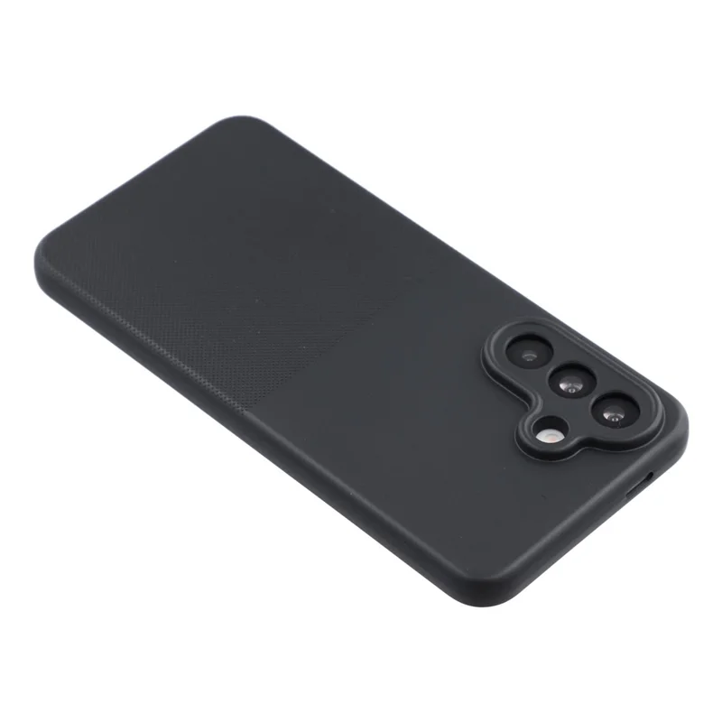For Samsung Galaxy A35 5G Phone Case Dotted Texture Fiber Lining TPU Shockproof Cover (Precise Cutouts) - Black