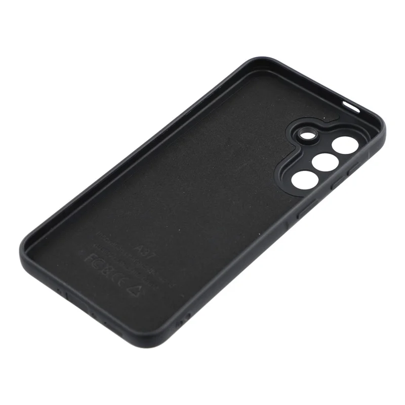 For Samsung Galaxy A37 5G Phone Case Dotted Texture Fiber Lining TPU Shockproof Cover (Precise Cutouts) - Black