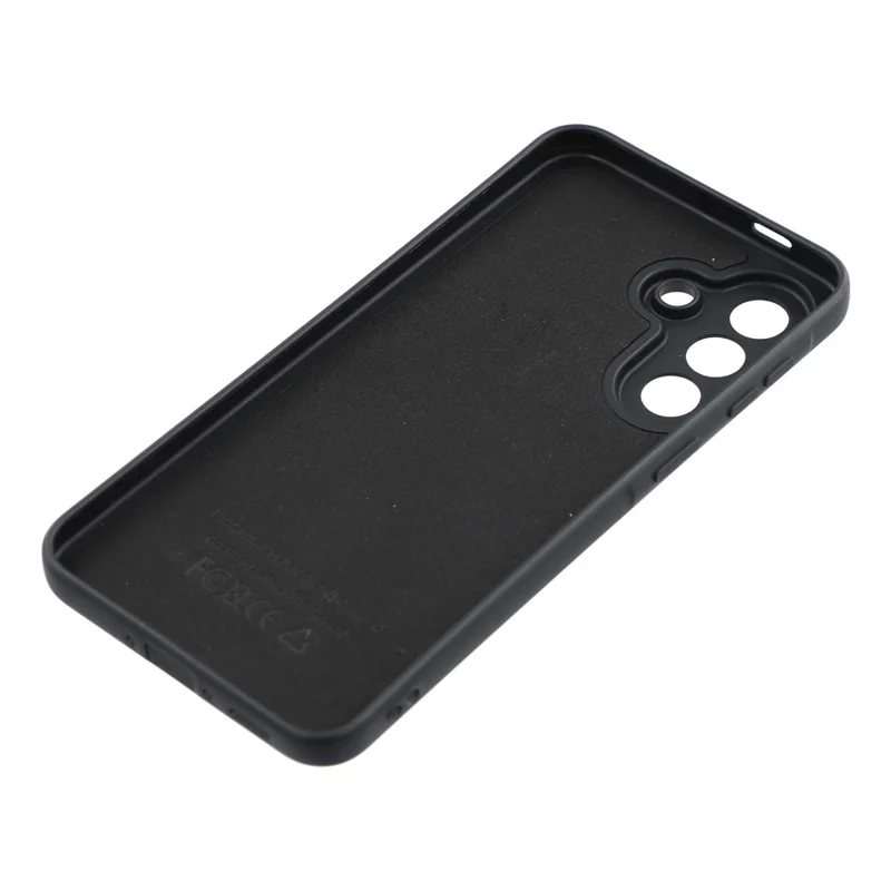 For Samsung Galaxy A57 5G Phone Case Dotted Texture Fiber Lining TPU Shockproof Cover (Precise Cutouts) - Black