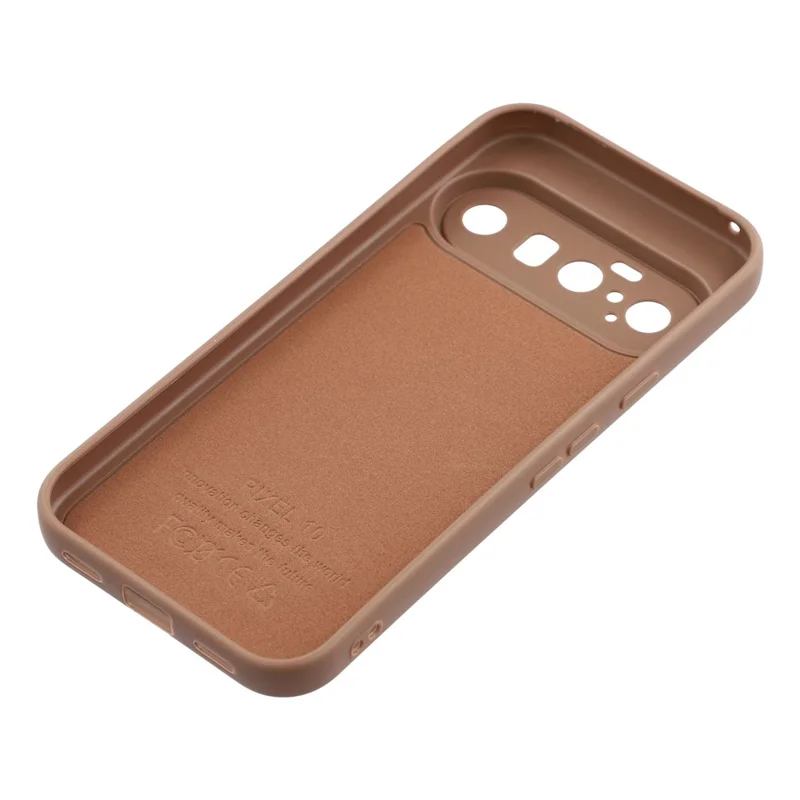 For Google Pixel 10 Phone Case Dotted Texture Fiber Lining TPU Shockproof Cover (Precise Cutouts) - Brown